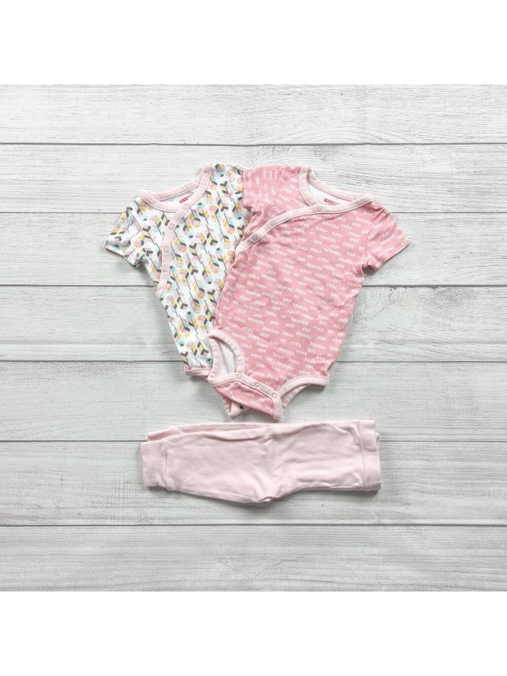 Skip Hop Baby 3 Piece Outfit Set Bodysuits Pants Multicolor Pink 6-9 Months